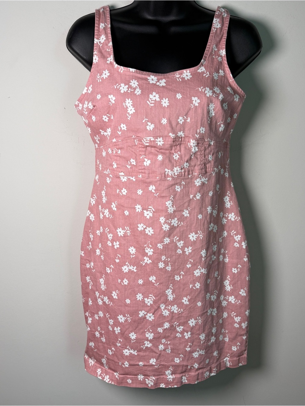 No Boundaries Y2K Cottagecore Floral Mini Dress Ditsy Print Square Neck (M 7-9) - Picture 1 of 7